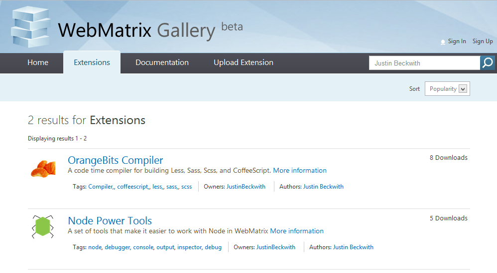 Build extensions and share them on the extension gallery