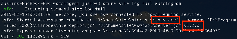 &quot;Console says it&#39;s io.js&quot;