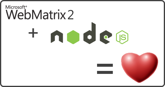 WebMatrix 2 + Node.js = love