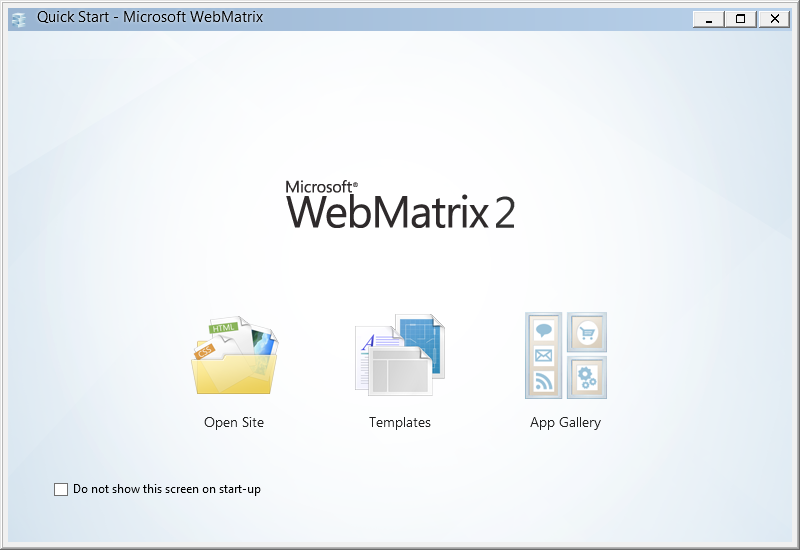 Welcome to WebMatrix