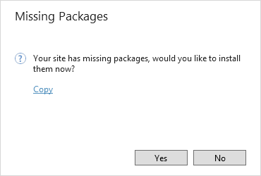 Missing NPM packages