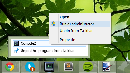 Run as administrator